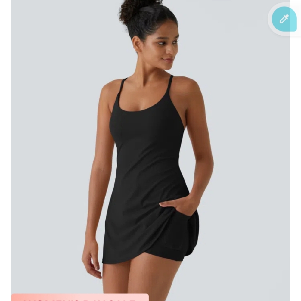 HALARA Black Athletic Shorts Dress